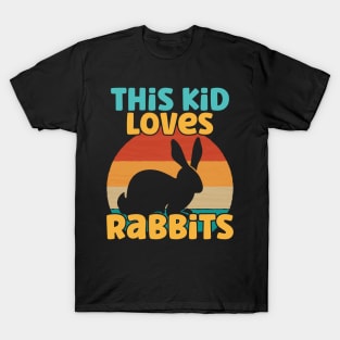 Kids This Kid Loves Rabbits - Rabbit lover print T-Shirt